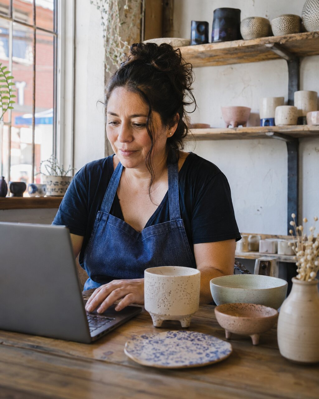 Emprendedores latinos de Conchalí gestionando tiendas online, oficios especializados y producción artesanal con una oficina virtual