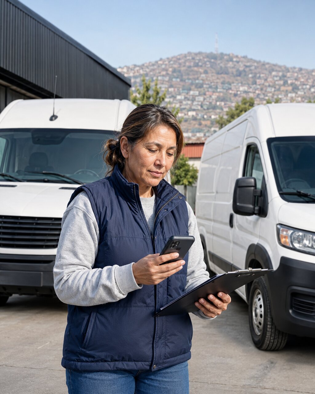 Emprendedores latinos de Renca gestionando distribución, mantención, obras menores y soporte industrial con una oficina virtual